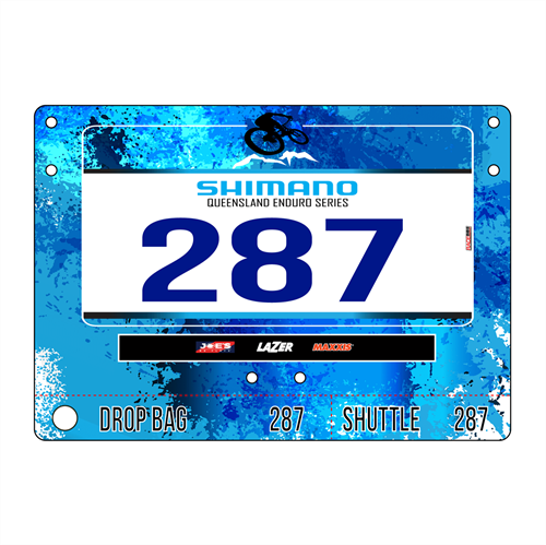 Show details for Full Colour One Sided Economical Race Numbers with Tear off Tags