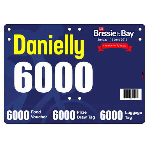 Show details for Full Colour Front, Black and White Reverse Race Bibs with Tear off Tags