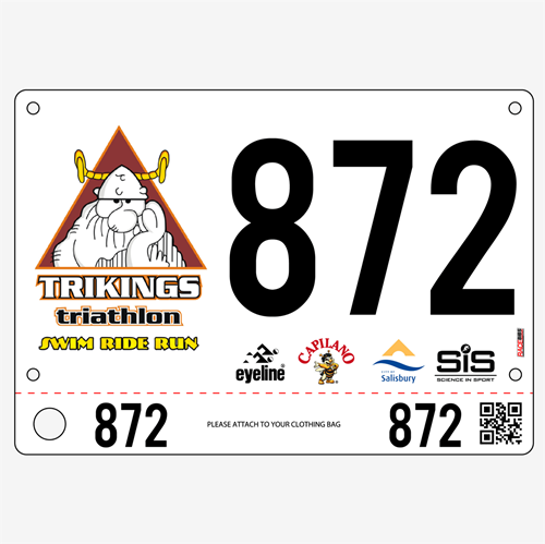 Show details for Full Colour One Sided Race Bibs with Tear off Tags