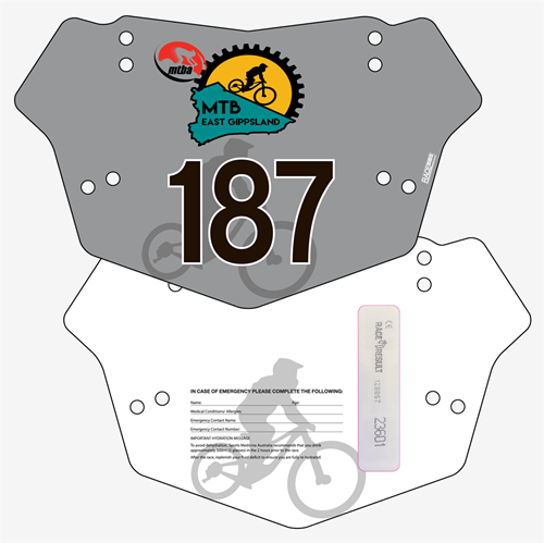 Show details for Full Colour Front, Black and White Reverse Premium Bike Plates