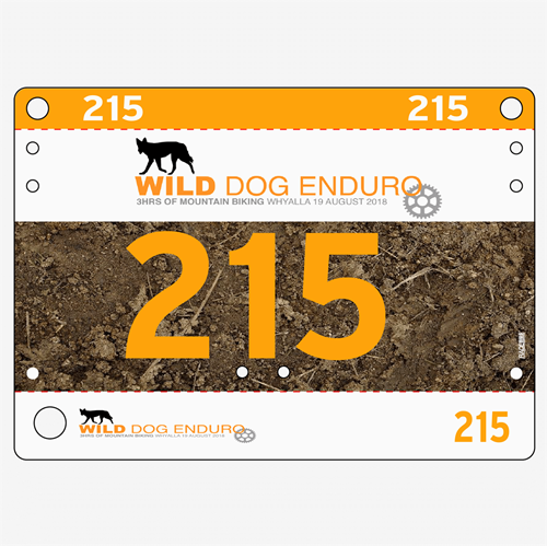 Show details for Full Colour Front, Black and White Reverse Economical Race Numbers with Tear off Tags