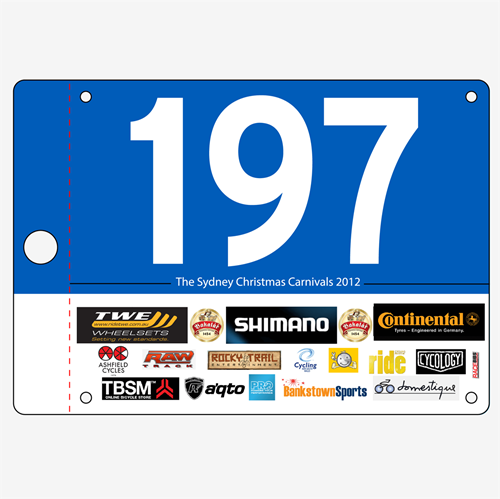 Show details for Full Colour Two Sided Race Bibs with Tear off Tags