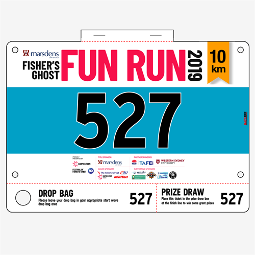 Show details for Full Colour Two Sided Race Bibs with Tear off Tags