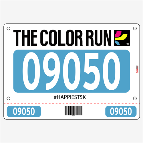 Show details for Full Colour One Sided Race Bibs with Tear off Tags