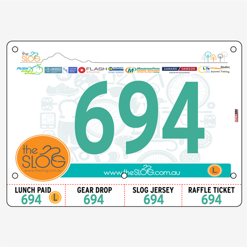 Show details for Full Colour Two Sided Race Bibs with Tear off Tags