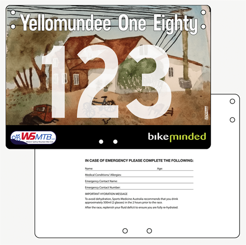 Show details for Full Colour Front, Black and White Reverse Standard Bike Plates