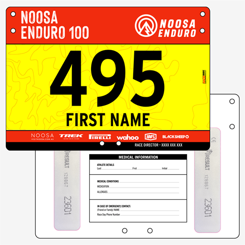 Show details for Full Colour Front, Black and White Reverse Economical Race Numbers