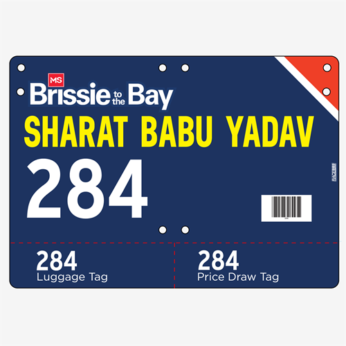 Show details for Full Colour One Sided Race Bibs with Tear off Tags