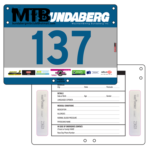 Show details for Full Colour Front, Black and White Reverse Economical Race Numbers