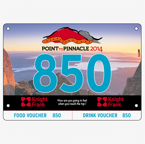 Show details for Full Colour Two Sided Race Bibs with Tear off Tags