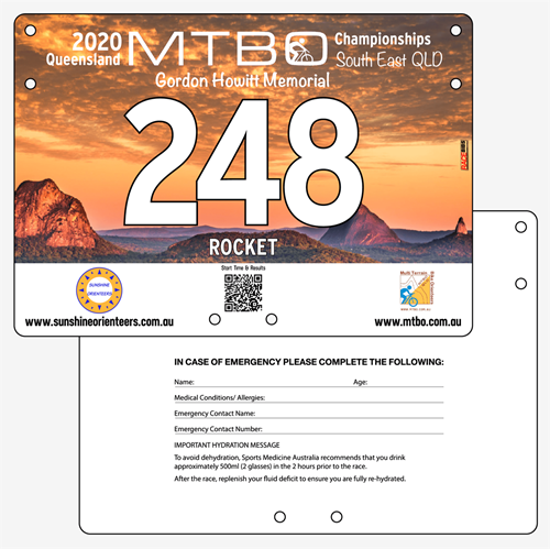 Show details for Full Colour Front, Black and White Reverse Economical Race Numbers