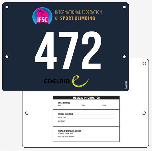 Show details for Full Colour Front, Black and White Reverse Race Bibs