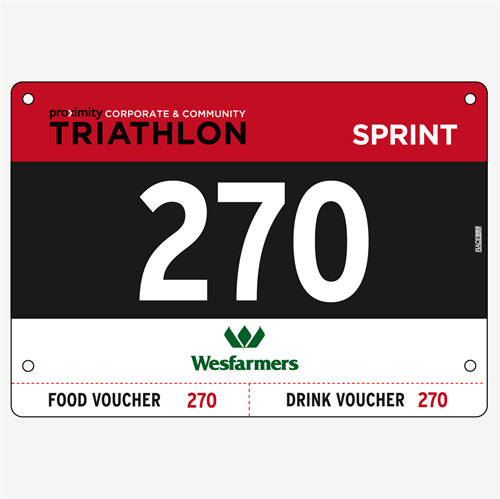 Show details for Full Colour One Sided Race Bibs with Tear off Tags