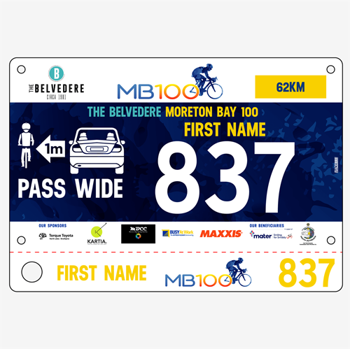 Show details for Full Colour One Sided Race Bibs with Tear off Tags