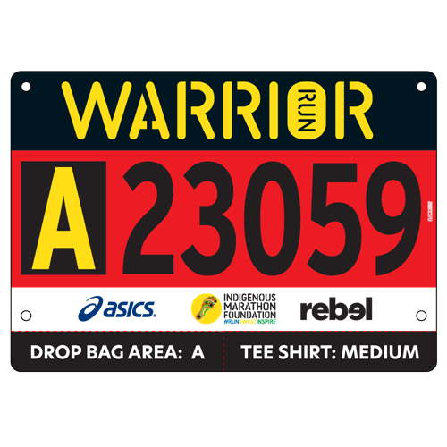 Show details for Full Colour Front, Black and White Reverse Race Bibs with Tear off Tags