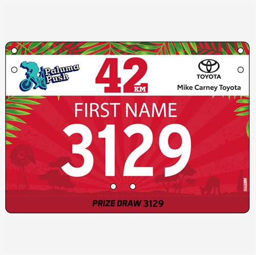Show details for Full Colour One Sided Economical Race Numbers with Tear off Tags