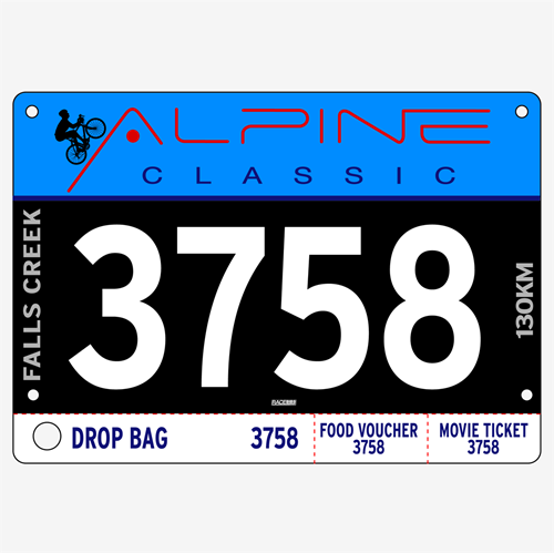 Show details for Full Colour Two Sided Race Bibs with Tear off Tags