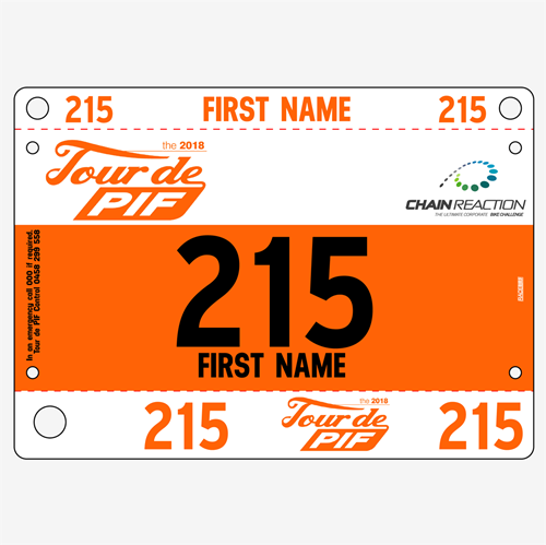 Show details for Full Colour Two Sided Race Bibs with Tear off Tags
