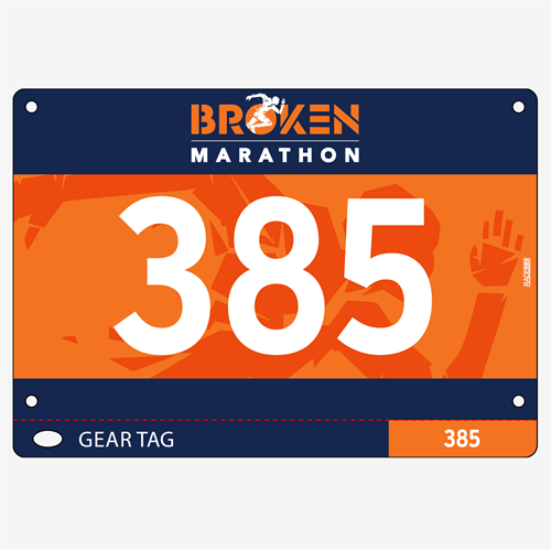 Show details for Full Colour One Sided Race Bibs with Tear off Tags