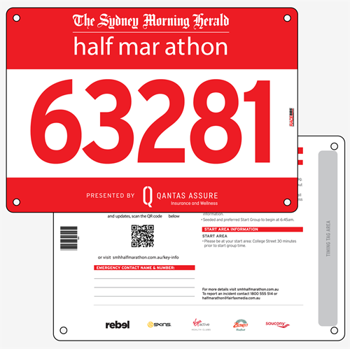 Show details for Full Colour Two Sided Race Bibs