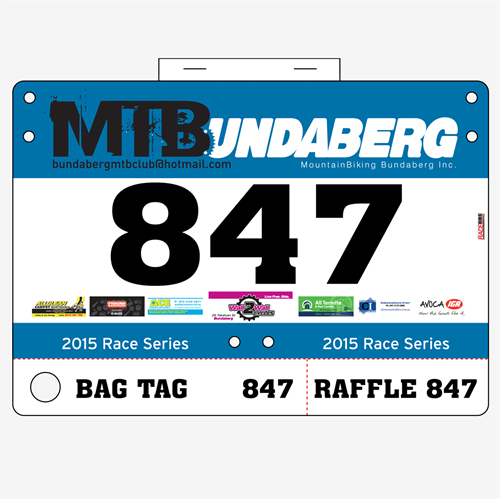 Show details for Full Colour One Sided Economical Race Numbers with Tear off Tags