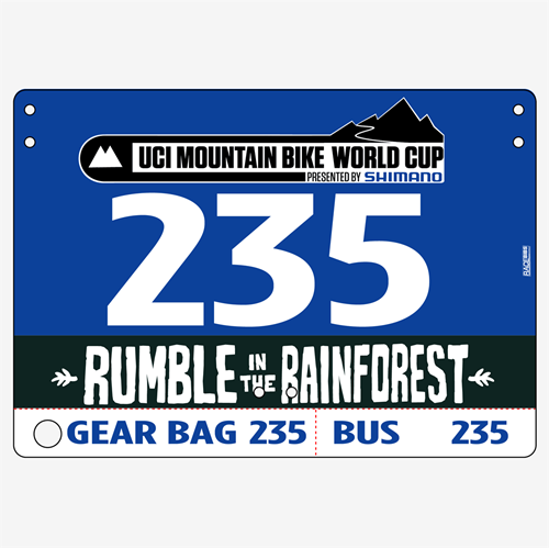 Show details for Full Colour One Sided Economical Race Numbers with Tear off Tags