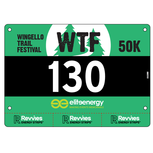 Show details for Full Colour Front, Black and White Reverse Race Bibs with Tear off Tags