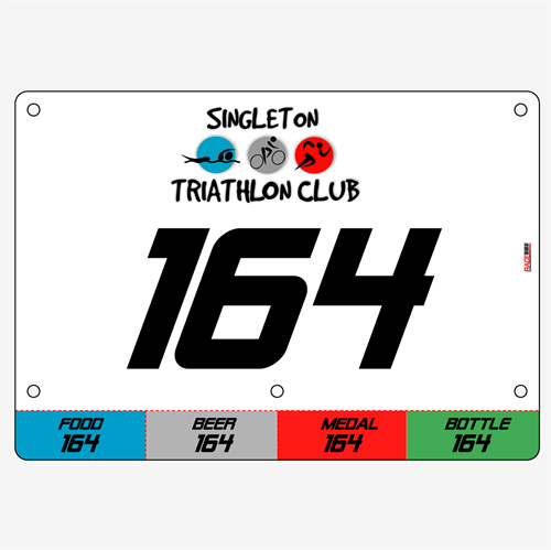 Show details for Full Colour One Sided Race Bibs with Tear off Tags
