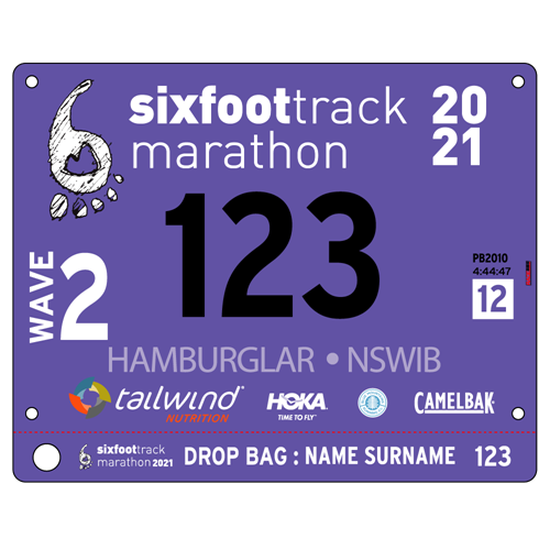 Show details for Full Colour Front, Black and White Reverse Race Bibs with Tear off Tags