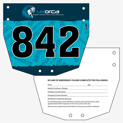 Show details for Full Colour Front, Black and White Reverse Premium Bike Plates