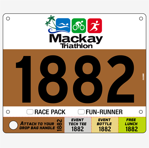 Show details for Full Colour One Sided Race Bibs with Tear off Tags