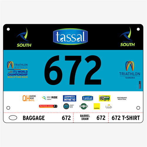 Show details for Full Colour One Sided Race Bibs with Tear off Tags