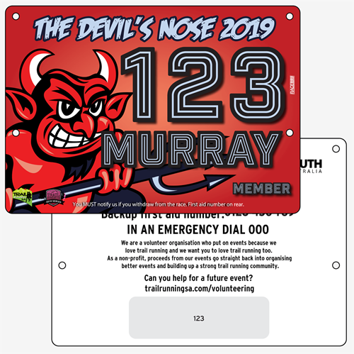 Show details for Full Colour Front, Black and White Reverse Race Bibs