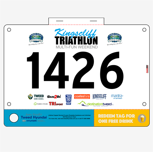 Show details for Full Colour One Sided Race Bibs with Tear off Tags