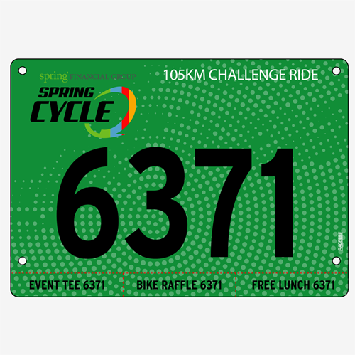 Show details for Full Colour Two Sided Race Bibs with Tear off Tags