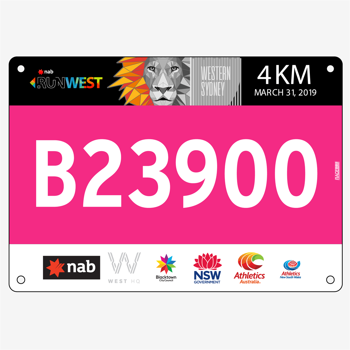 Race Bibs Australia Full Colour One Sided Race Bibs