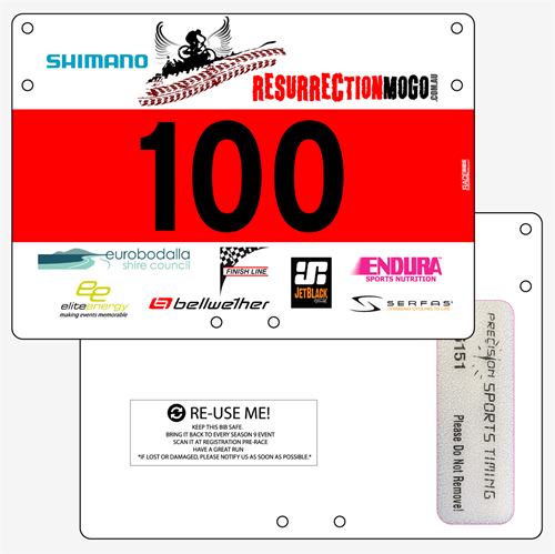Show details for Full Colour Front, Black and White Reverse Economical Race Numbers