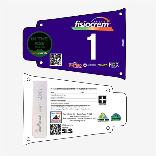 Show details for Full Colour Two Sided Race Bibs with Tear off Tags