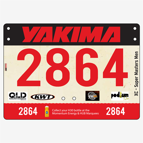 Show details for Full Colour One Sided Economical Race Numbers with Tear off Tags