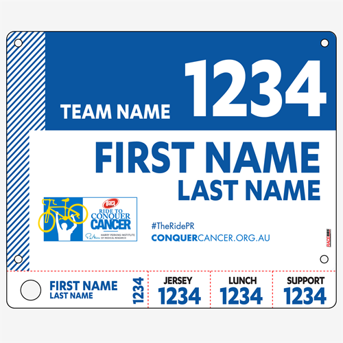 Show details for Full Colour Two Sided Race Bibs with Tear off Tags