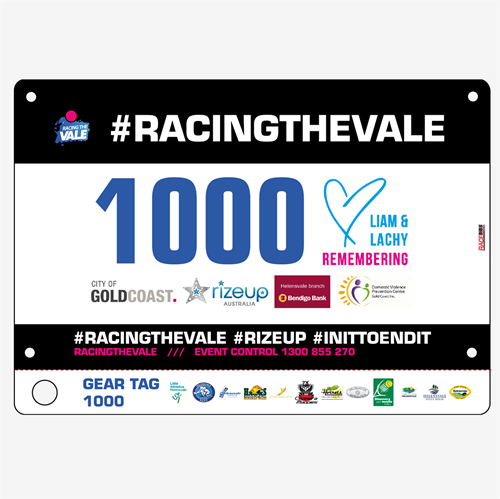 Show details for Full Colour Front, Black and White Reverse Race Bibs with Tear off Tags